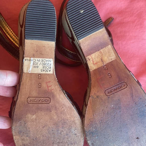 Coach size 6 wedge high heels shoes great condition. - Picture 12 of 17
